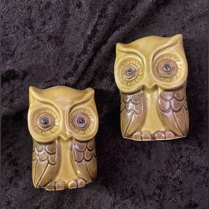 Unique Vintage MCM Owl Salt and Pepper Shakers